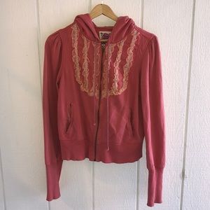 Free People vintage pink hoodie / sweater (M)